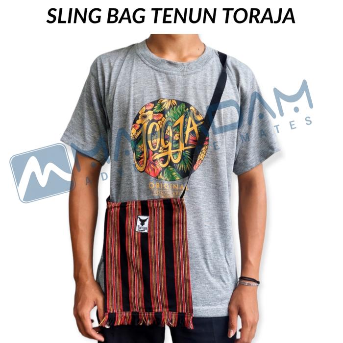 tas selempang sling bag tenun rajut ernik toraja lombok