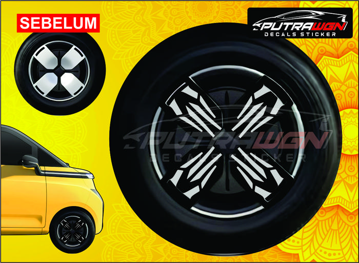 VELG WULING AIR EV (sticker variasi velg air ev model sporty ev07)