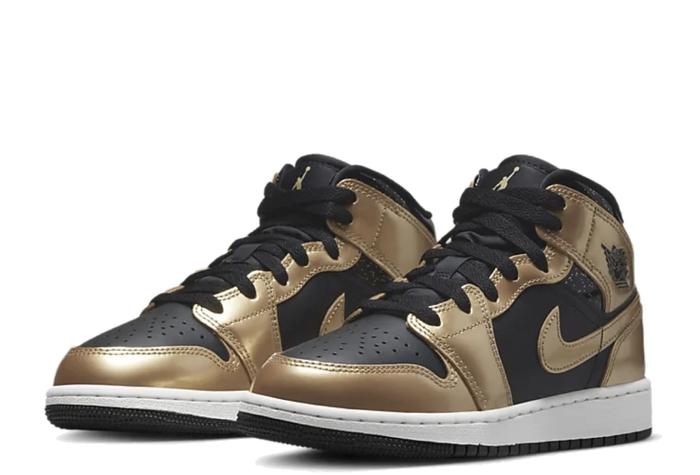 Air Jordan 1 Mid SE Metalic Gold GS ( 100% Authentic )