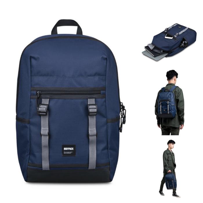 tas ransel bodypack Dexter 1.0 navy asli original