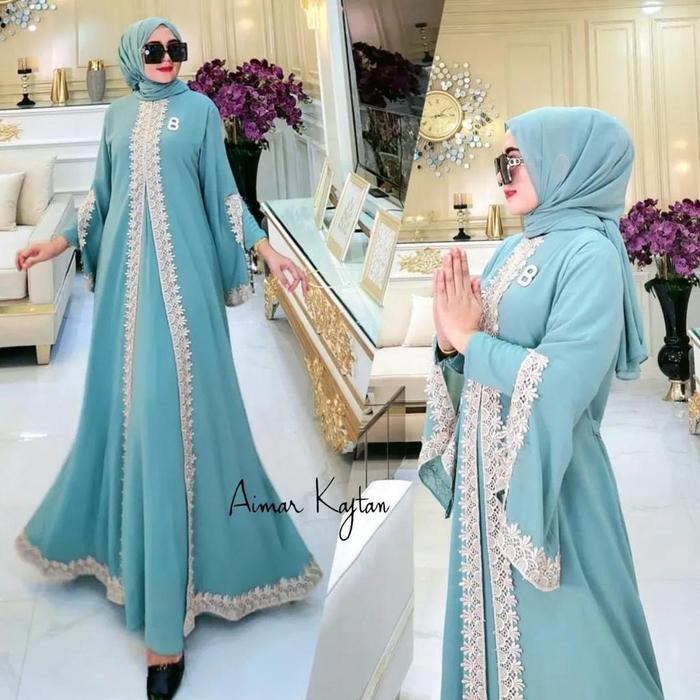 PROMO!!!!!!!! Aimar Kaftan - Kaftan Lebaran Terbaru 2023 Elegan -