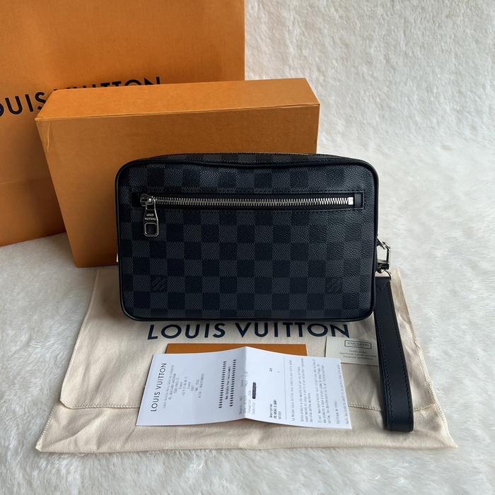 Louis Vuitton Damier Kasai Clutch Original Authentic Clutch 100% 100%