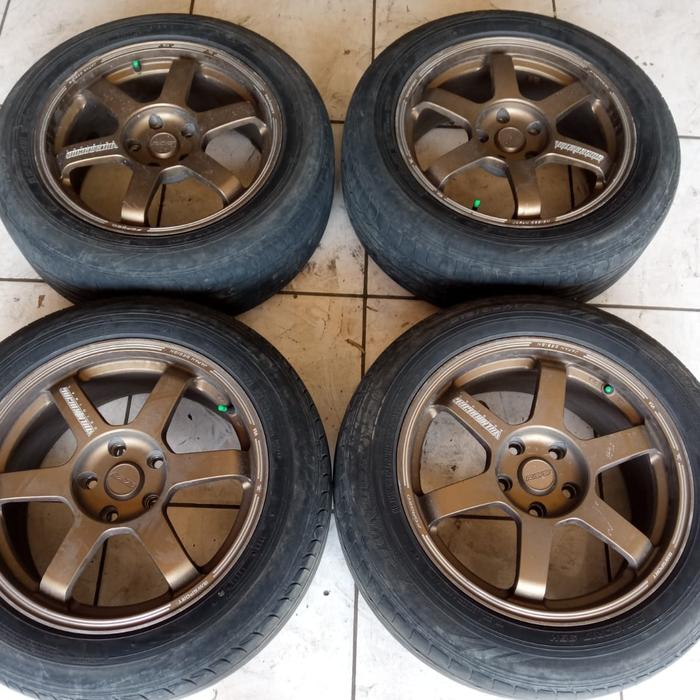 velg te37 volk rays ring 17 pcd 5x114,3 r17 innova xtrail hrv rush brv