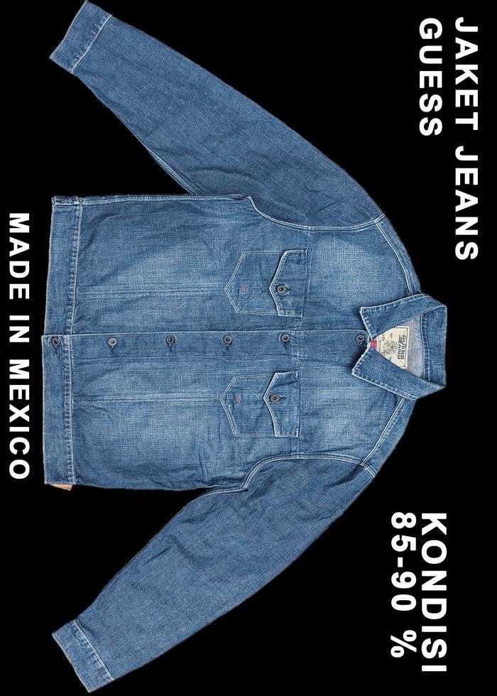 jaket jeans guess tag mexico size XL