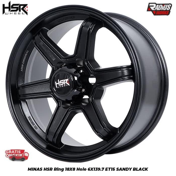 Velg Racing pajero, fortuner, Terrano MINAS HSR Palang 6 Ring 18 Murah