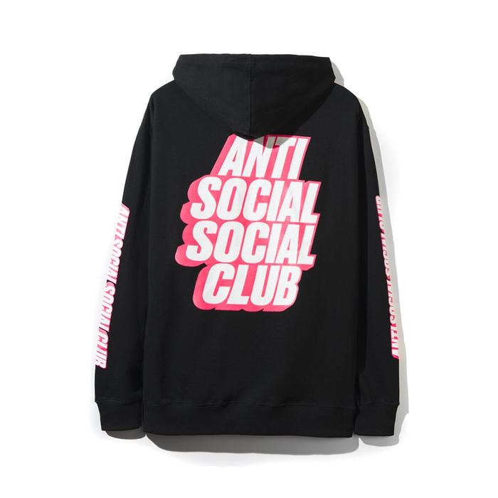 JAKET HOODIE ASSC HOODIE BLOCK ME BLACK PINK ORIGINAL