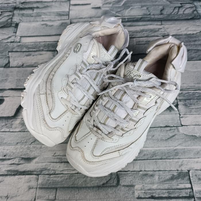 sepatu wanita skechers D'Lites second Sepatu putih wanita kekinian