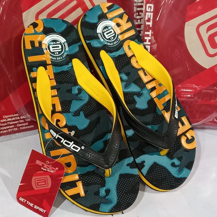 sandal jelit karet pria Ando destroyer original