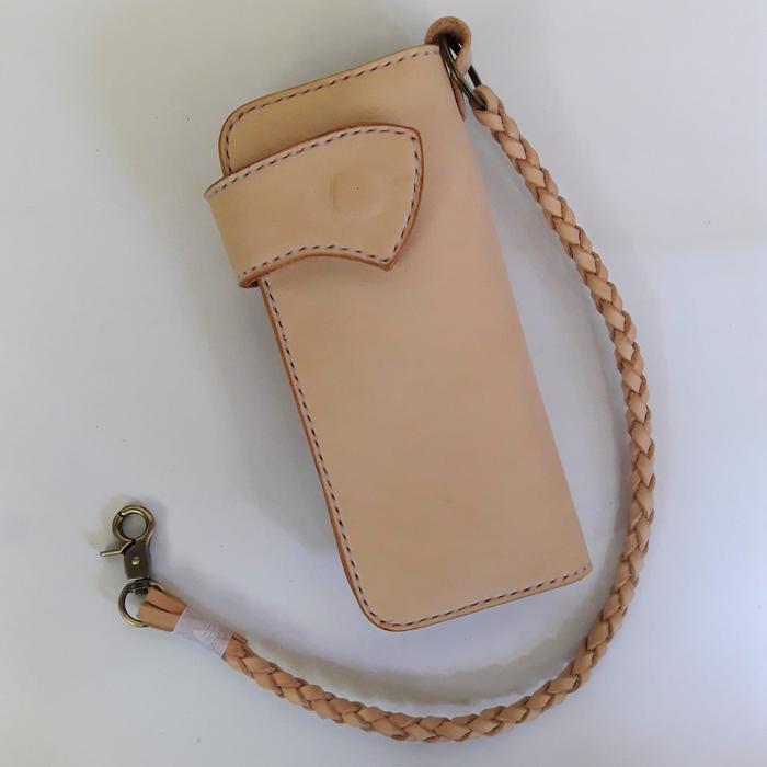 Dompet Kulit Vegtan Handmade Dilengkapi Tali Kulit Anyam