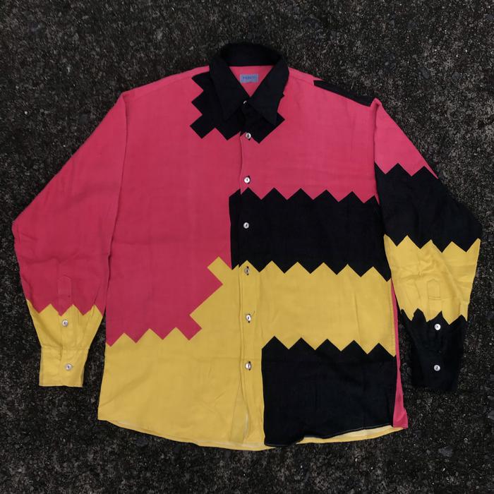 Vintage 80s Kenzo Paris Pattern Shirt