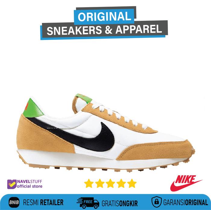 NIKE Daybreak Womens Wheat Black Phantom Scream Green Original Resmi