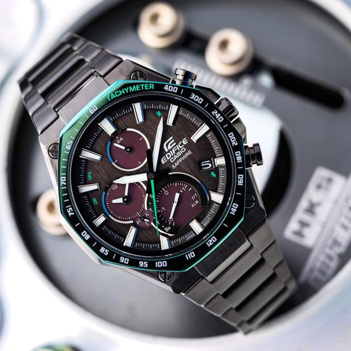 Jam Tangan Pria Casio EDIFICE EQB-1100XDC-1A EQB-1100 Green Dark Grey