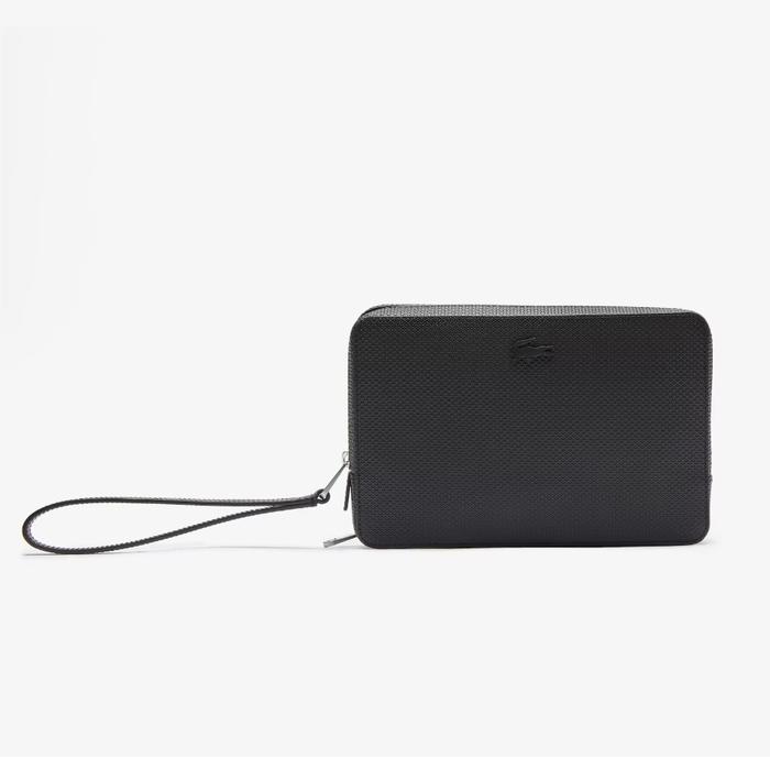 Clutch Pria LACOSTE Chantaco Pique Leather Zip Pouch ORIGINAL