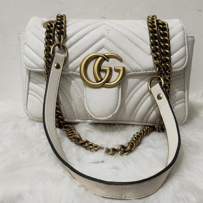 Gg Marmont White Preloved bag