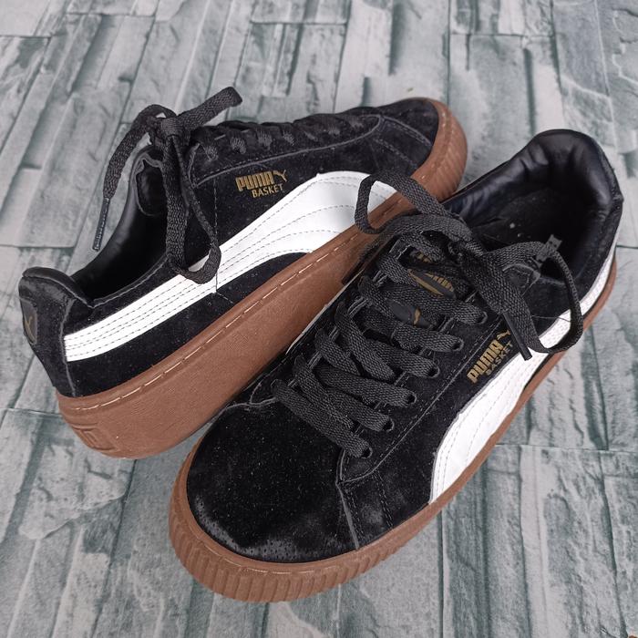 PUMA Basket platform Patent marshmallow second Sepatu puma pria wanita