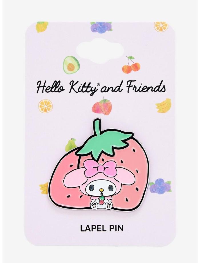 Sanrio Hello Kitty My Melody & Strawberry Enamel Pin