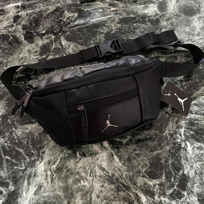 Air Jordan Waistbag Jumpman Leather Blackout 2023 Limited tas pinggang