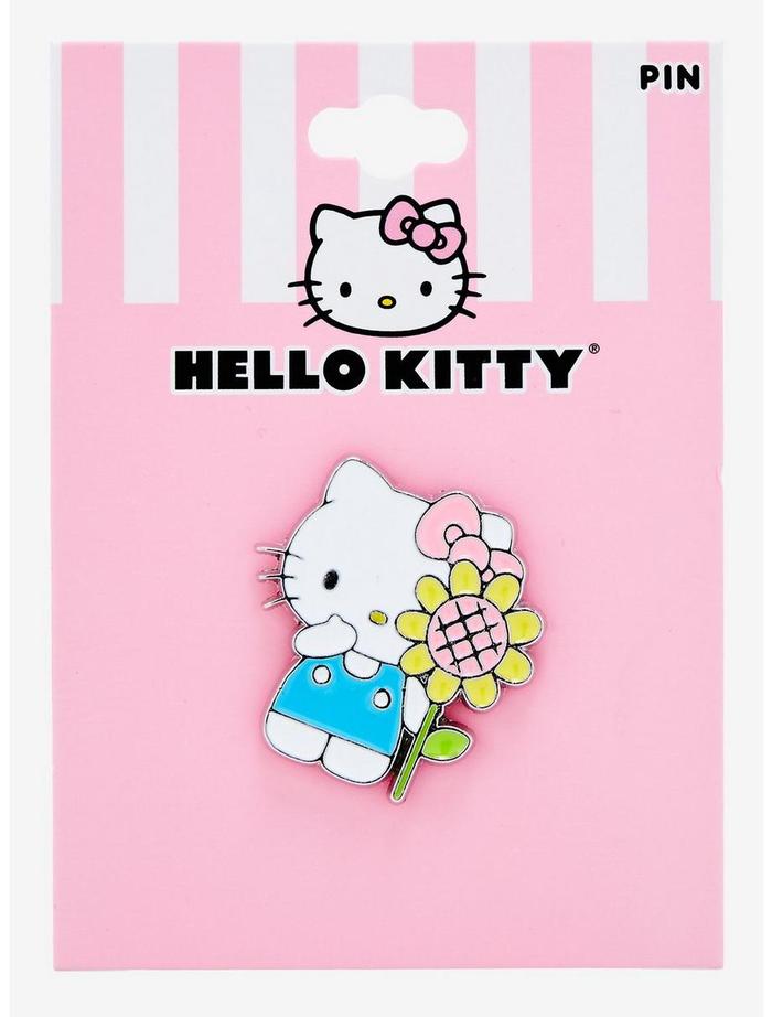 Sanrio Hello Kitty and Flower Enamel Pin