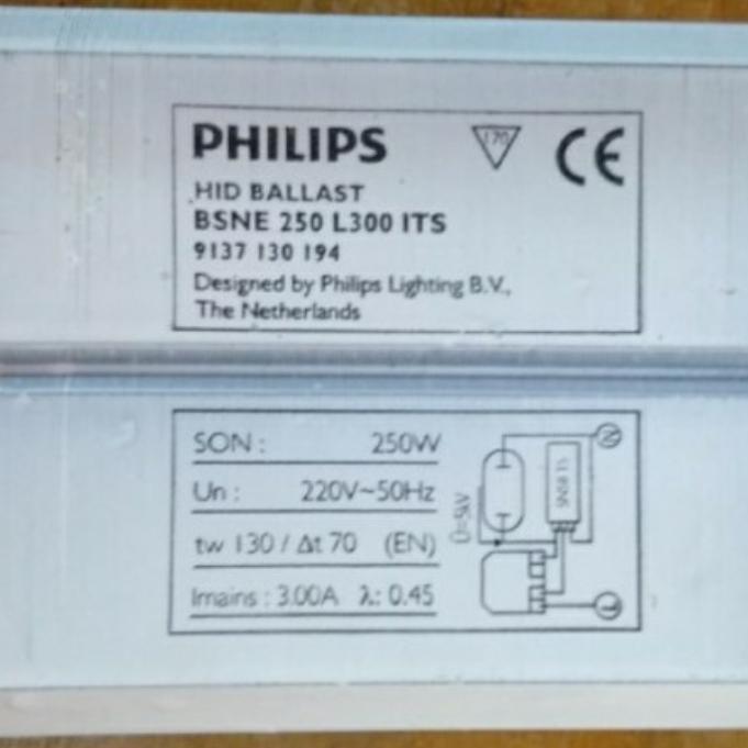 ballast bsne 250 watt philips