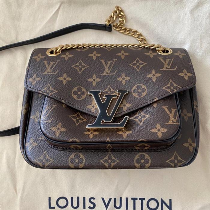 Ready Brand New louis Vuitton LV Passy monogram chain bag with dustbag