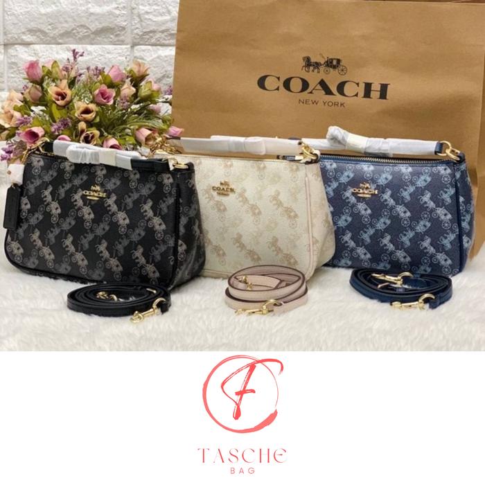 Tas Wanita CH top handle pouch signature horse crossbody bag 36674