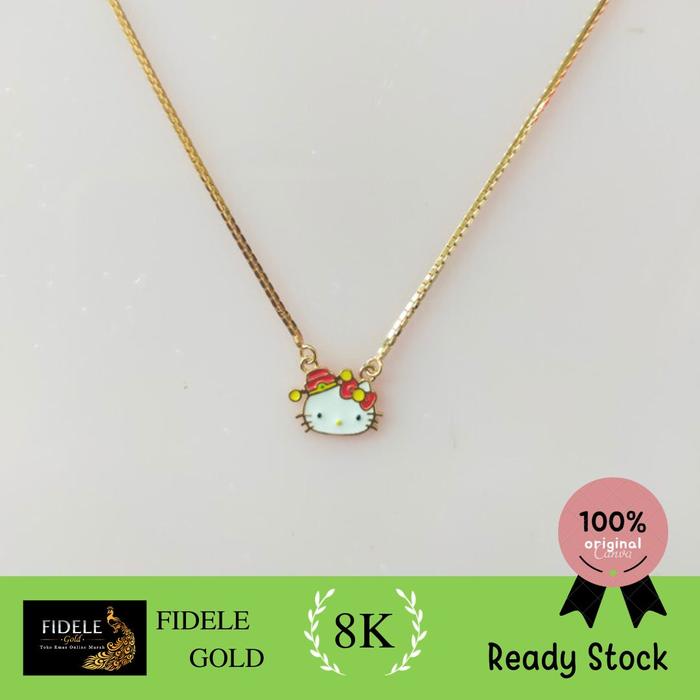 Kalung anak emas asli Sanrio UBS asli Hello Kitty Fashion Anak