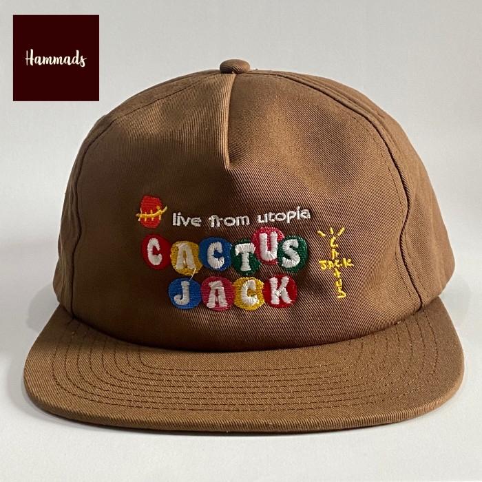 TRAVIS SCOTT x MCDONALD'S LIVE FROM UTOPIA SNAPBACK CAP BROWN