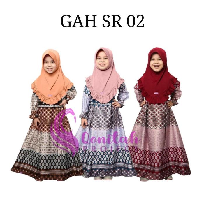 Qonitah Project Gamis Anak GAH SR 02 Dress Muslimah Humaima Keke QP 01