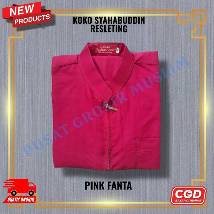 Koko Syihabudin Yamani Resleting, baju koko syahabuddin Pink Fanta Dewasa