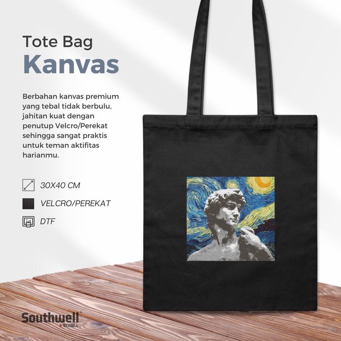 Tote Bag Van Gogh Starry Night x Michelangelo