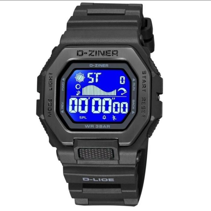 Jam Tangan Pria Dziner 8318 Original Digital Hitam