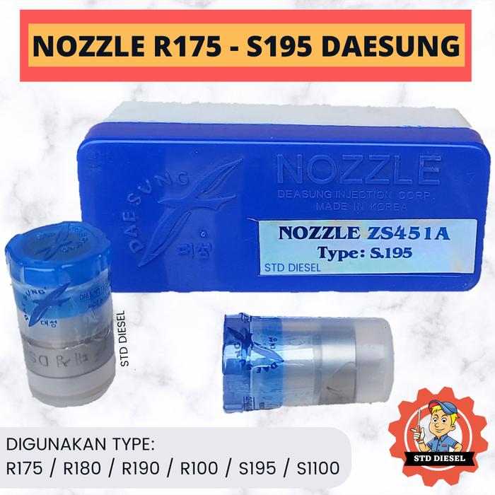 NOZZLE R175 R180 R100 S195 S1100 7 8 9 10 12 16 HP PK MERK DAESUNG