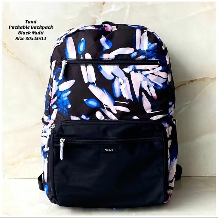 Tumi packable backpack black multi