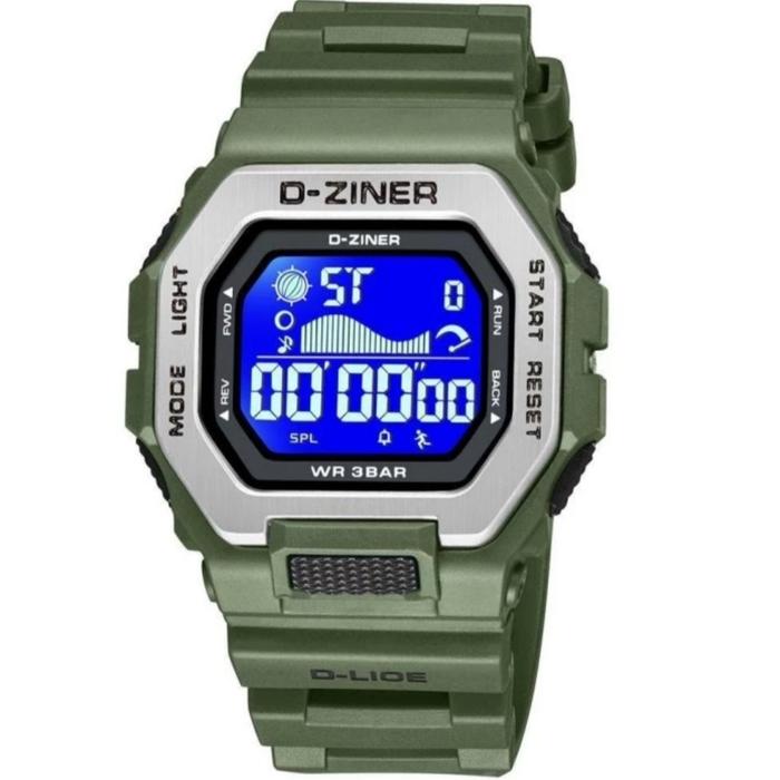 Jam Tangan Pria Dziner 8318 Original Digital Hijau