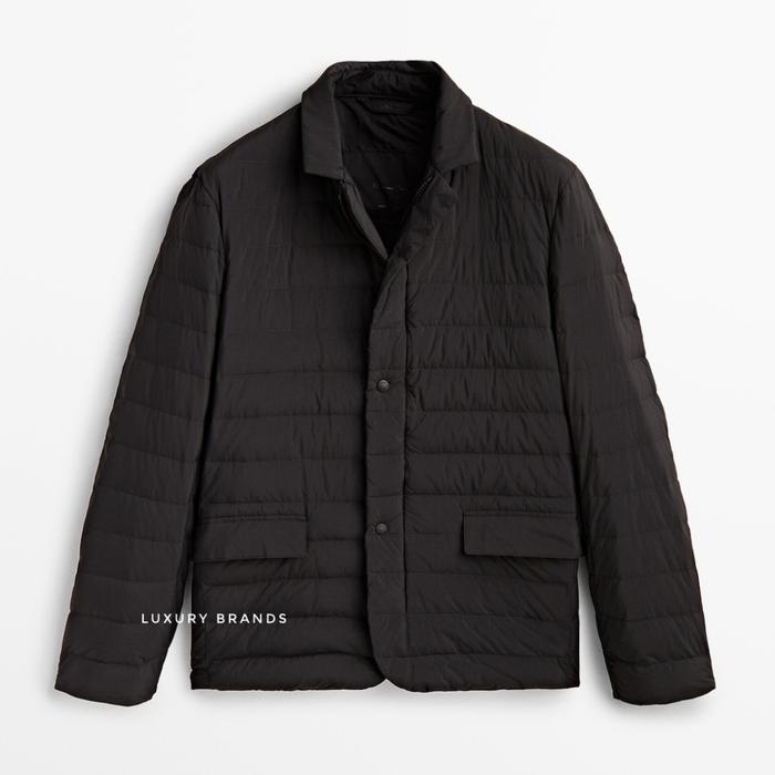 Jaket Winter MASSIMO DUTTI Original Lightweight Puffer Jacket Black