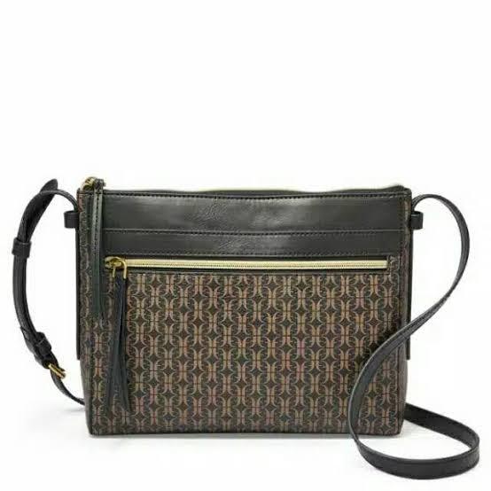 tasFossil felicity crossbody brown black