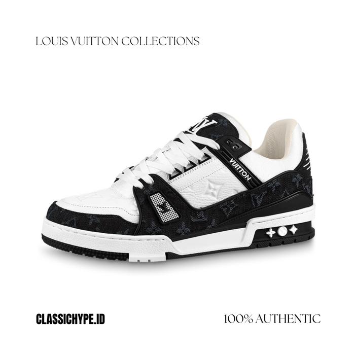LV TRAINER WHITE BLACK 100% AUTHENTIC