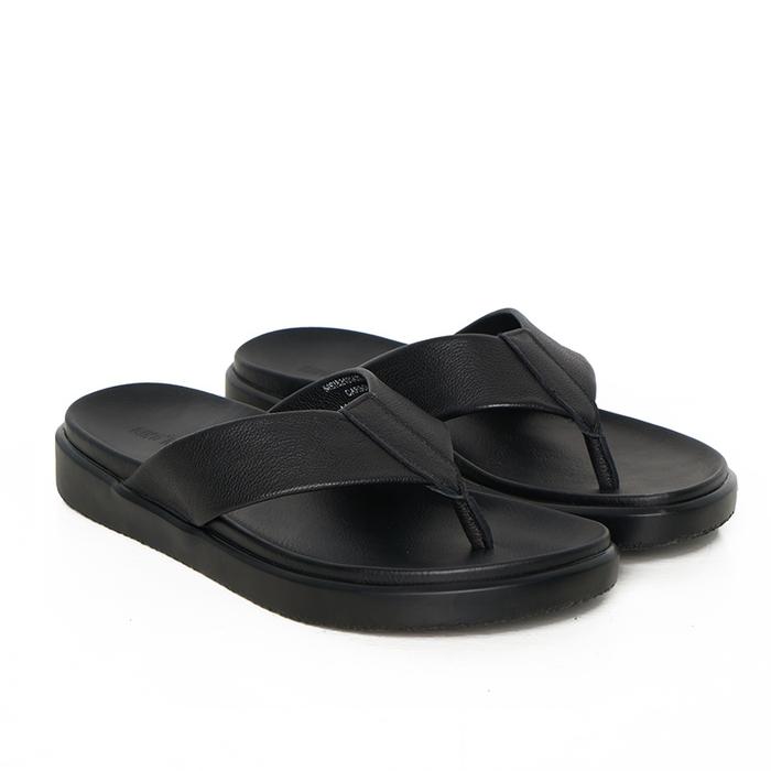 Gino Mariani Sandal Pria Carson Original Leather Black