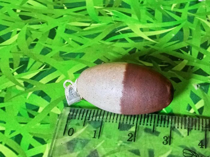 Pendant Shiva Lingam Stone 2,5 - 3 cm with Silver Sterling S925