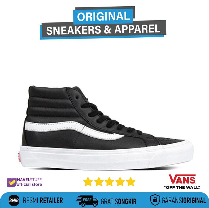 Vans Sk8 High OG Leather Black White Original