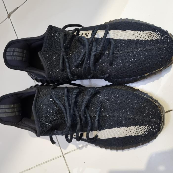ADIDAS YEEZY BOOST 350 v2 BLACK OREO SHOES SEPATU UK11 45 ORIGINAL