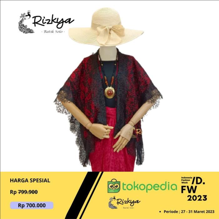 Rizkya Batik Outer Juwita Viscose Renda