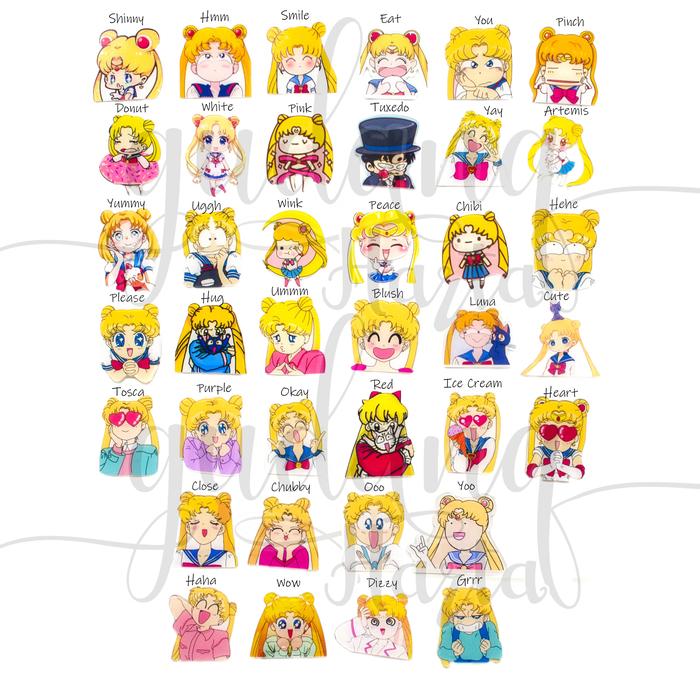 Pin Sailor Moon Usagi Akrilik Bros Tas Lucu Unik GH 208401
