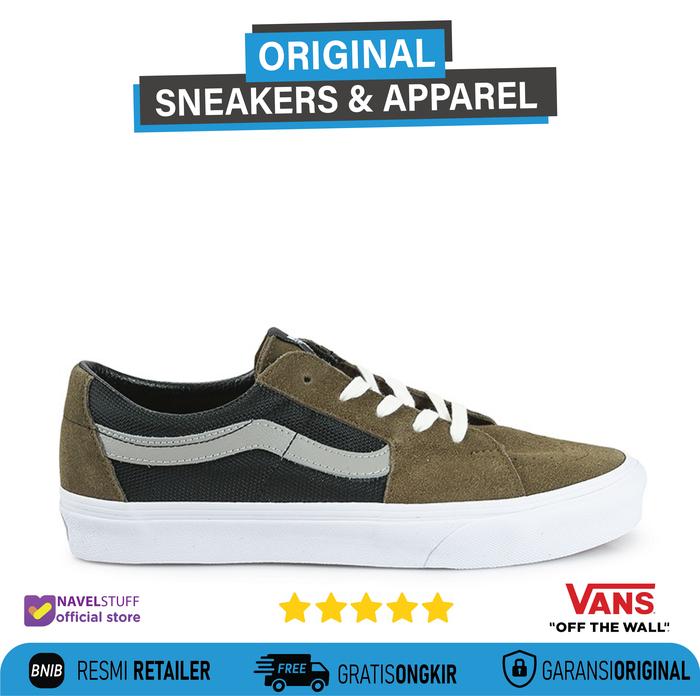 VANS SK8 Low 2 Tones Olive/Black Original Resmi BNIB