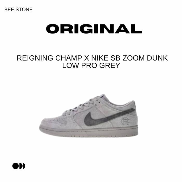 Raigning Champ  X Nike Sb Zoom Dunk Low Pro Grey Original