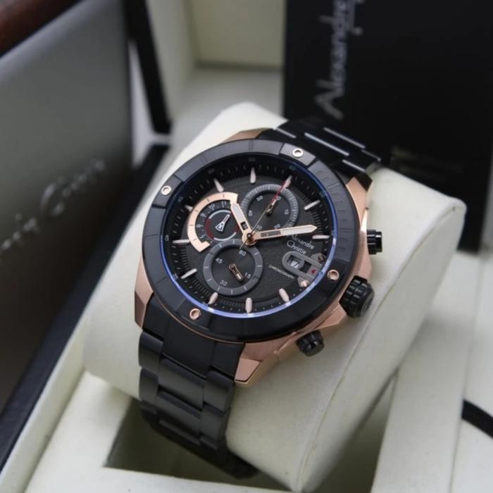 ALEXANDRE CHRISTIE AC6631 ROSEGOLD BLACK AC6631 PRIA ORIGINAL