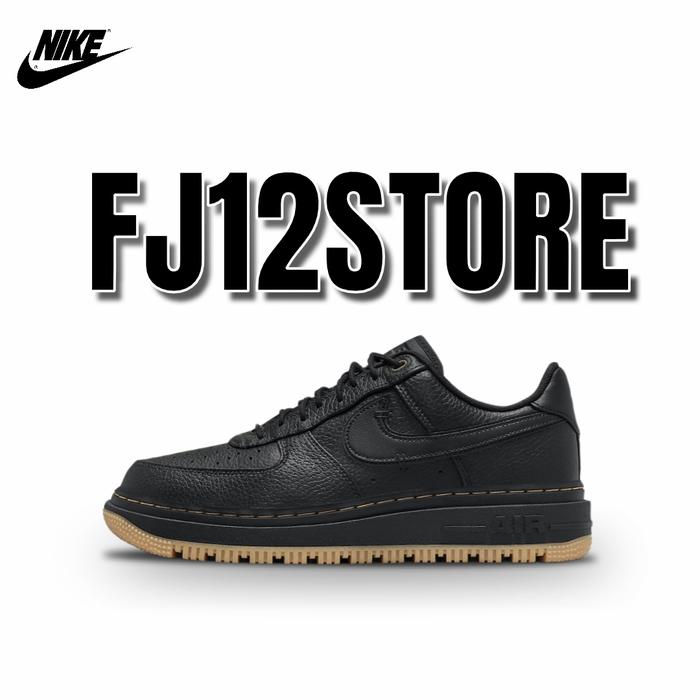 Sepatu Pria Sneakers Nike Air Force 1 Low Original Luxe Black Gum
