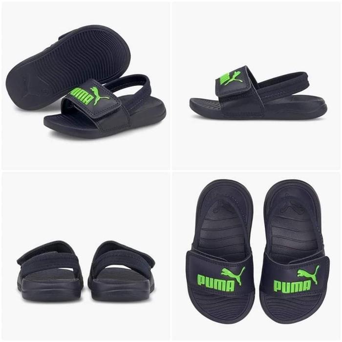 SALEEE 100% Original Sandal Puma Kids Popcat 20 Backstrap AC Inf Navy