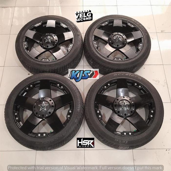 VELG MOBIL MODEL ROCKSTAR R22X9 6X139,7ET25BLACK TANPA BAN