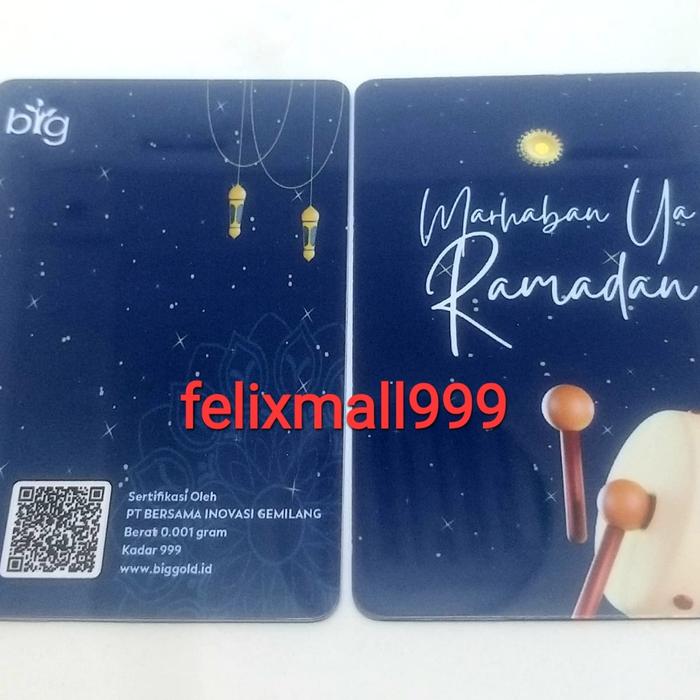 GIFT SERIES BIG GOLD RAMADAN BEDUG BIRU MICRO GOLD MINI GOLD 0.001 GR